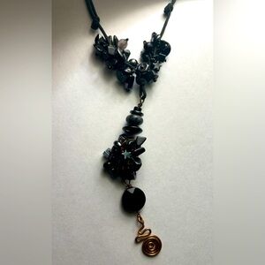 Black bead Necklace by Navajo artist